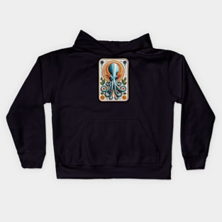 Mesmerized Octopi Embroidered Patch Kids Hoodie